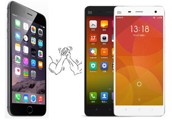 iPhone 6 Plus и Xiaomi Mi4